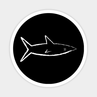 minimal shark drawing Magnet